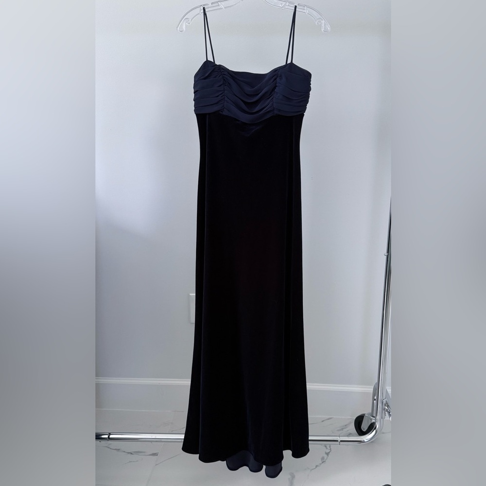 Navy Velvet Full-Length Formal
Dress